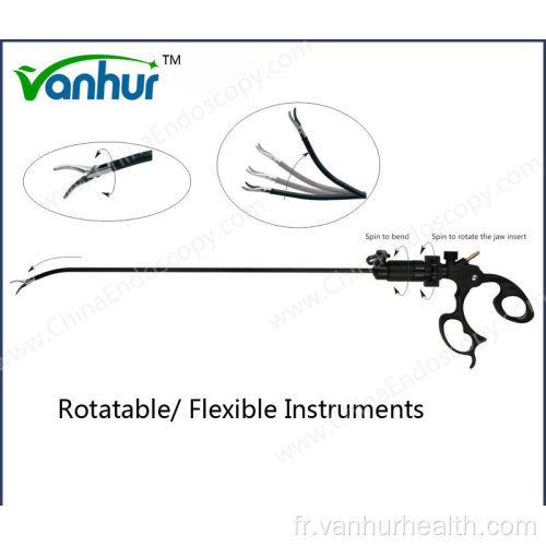 Instruments flexibles rotatifs laproscopiques réutilisables